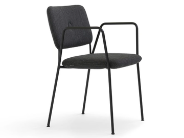 DUNDRA 4 - Stackable fabric chair with armrests by Blå Station - view 2